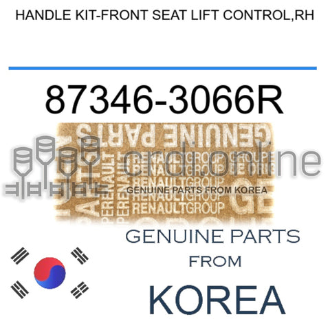 HANDLE KIT-FRONT SEAT LIFT CONTROL,RH [ORIGINAL] 87346-3066R 873463066R 87346 3066R