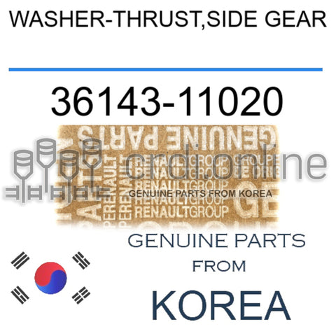 WASHER-THRUST,SIDE GEAR [ORIGINAL] 36143-11020 3614311020 36143 11020