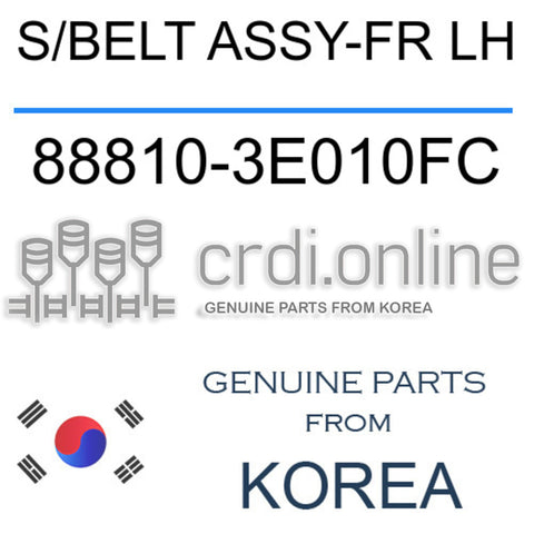 S/BELT ASSY-FR LH [ORIGINAL] 88810-3E010FC 888103E010FC 88810 3E010FC