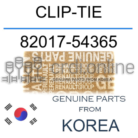 CLIP-TIE [ORIGINAL] 82017-54365 8201754365 82017 54365