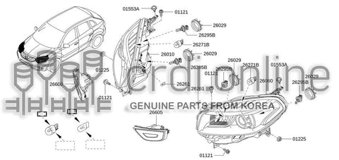 BULB-HALOGEN 26295-JY00B 26295JY00B 26295 JY00B