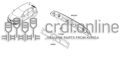 STRIP-TRUNK LID 84810-7855R 848107855R 84810 7855R
