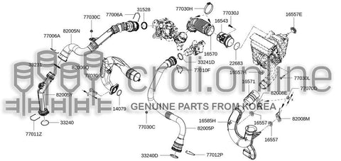 DUCT-EXCHANGER 14460-3415R 144603415R 14460 3415R