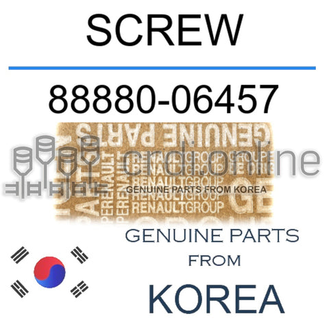 SCREW [ORIGINAL] 88880-06457 8888006457 88880 06457
