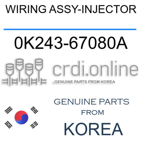 WIRING ASSY-INJECTOR [ORIGINAL] 0K243-67080A 0K24367080A 0K243 67080A