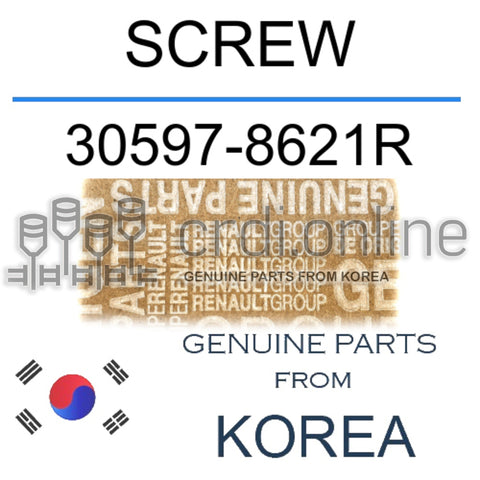 SCREW [ORIGINAL] 30597-8621R 305978621R 30597 8621R