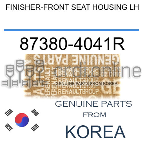 FINISHER-FRONT SEAT HOUSING LH [ORIGINAL] 87380-4041R 873804041R 87380 4041R
