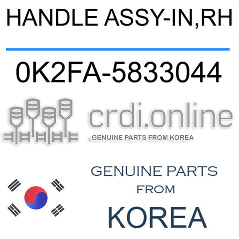 HANDLE ASSY-IN,RH [ORIGINAL] 0K2FA-5833044 0K2FA5833044 0K2FA 5833044