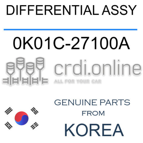 DIFFERENTIAL ASSY [ORIGINAL] 0K01C-27100A 0K01C27100A 0K01C 27100A