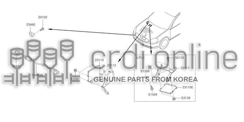 SENSOR ASSY-O2 REAR 23444-12960 2344412960 23444 12960