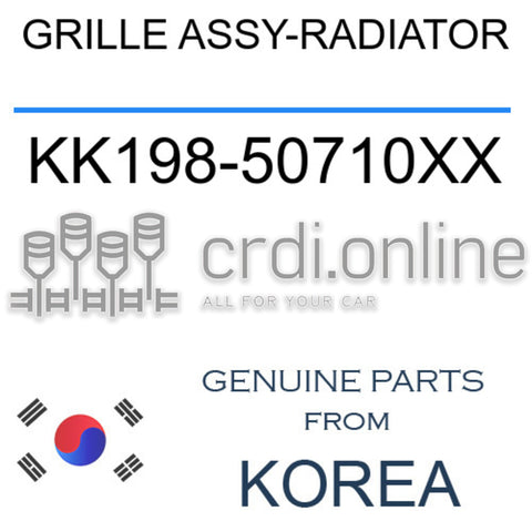 GRILLE ASSY-RADIATOR [ORIGINAL] KK198-50710XX KK19850710XX KK198 50710XX
