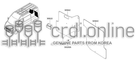 GARNISH-TRUNK DOOR RH 829A0-6640R 829A06640R 829A0 6640R