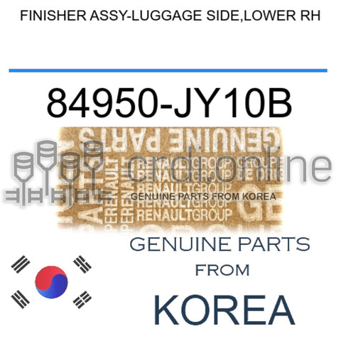 FINISHER ASSY-LUGGAGE SIDE,LOWER RH [ORIGINAL] 84950-JY10B 84950JY10B 84950 JY10B