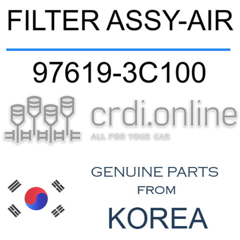 FILTER ASSY-AIR [ORIGINAL] 97619-3C100 976193C100 97619 3C100