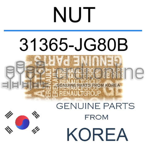 NUT [ORIGINAL] 31365-JG80B 31365JG80B 31365 JG80B