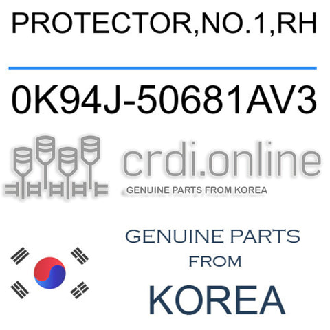 PROTECTOR,NO.1,RH [ORIGINAL] 0K94J-50681AV3 0K94J50681AV3 0K94J 50681AV3