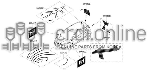 DECAL-LOSANGE REAR 99042-7869R 990427869R 99042 7869R