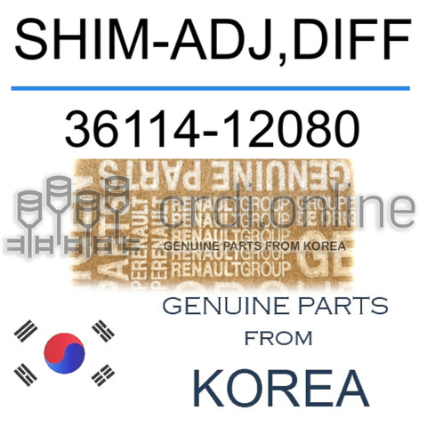 SHIM-ADJ,DIFF [ORIGINAL] 36114-12080 3611412080 36114 12080