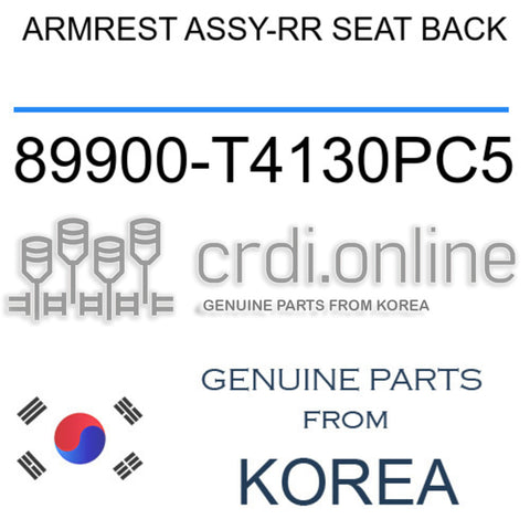 ARMREST ASSY-RR SEAT BACK [ORIGINAL] 89900-T4130PC5 89900T4130PC5 89900 T4130PC5