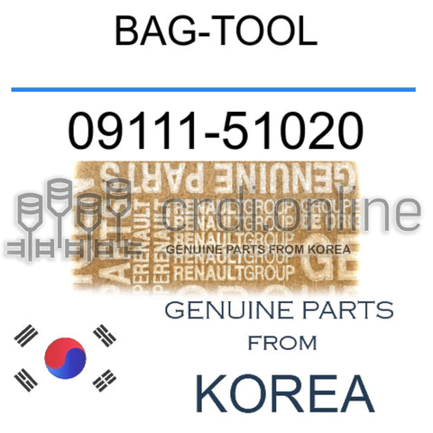 BAG-TOOL [ORIGINAL] 09111-51020 0911151020 09111 51020