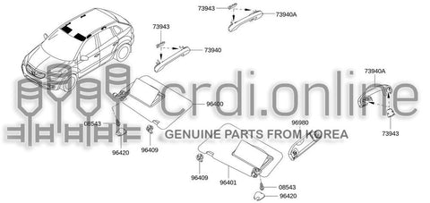 HOLDER-SUNVISOR [ORIGINAL] 96409-JY00A 96409JY00A 96409 JY00A