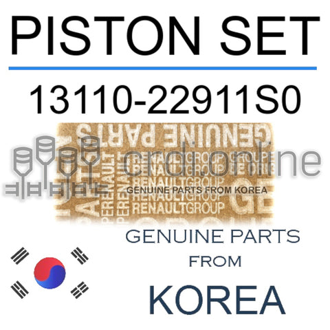 PISTON SET [ORIGINAL] 13110-22911S0 1311022911S0 13110 22911S0