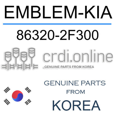 EMBLEM-KIA [ORIGINAL] 86320-2F300 863202F300 86320 2F300