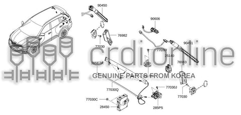 STAY ASSY-BACK DOORLH 90451-6011R 904516011R 90451 6011R
