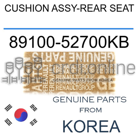 CUSHION ASSY-REAR SEAT [ORIGINAL] 89100-52700KB 8910052700KB 89100 52700KB