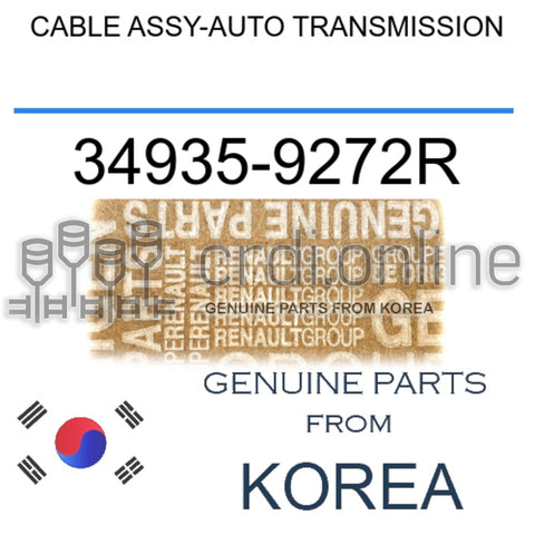 CABLE ASSY-AUTO TRANSMISSION [ORIGINAL] 34935-9272R 349359272R 34935 9272R