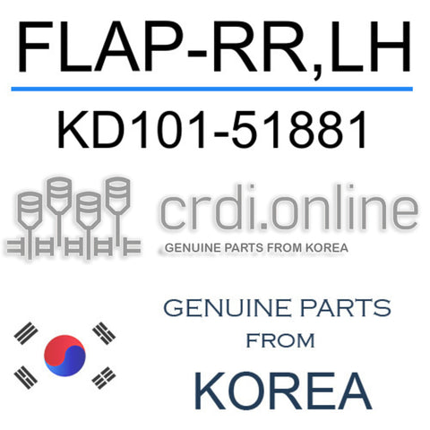 FLAP-RR,LH [ORIGINAL] KD101-51881 KD10151881 KD101 51881