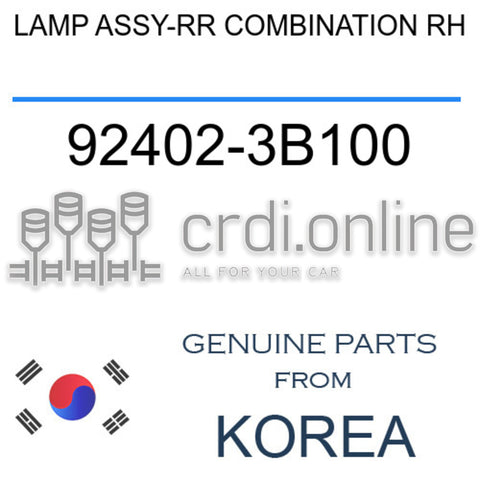 LAMP ASSY-RR COMBINATION RH [ORIGINAL] 92402-3B100 924023B100 92402 3B100