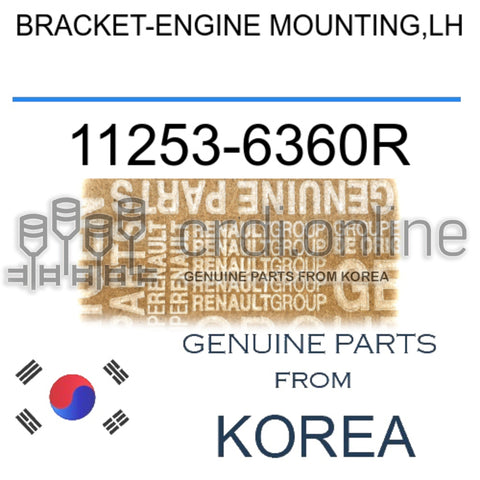 BRACKET-ENGINE MOUNTING,LH [ORIGINAL] 11253-6360R 112536360R 11253 6360R