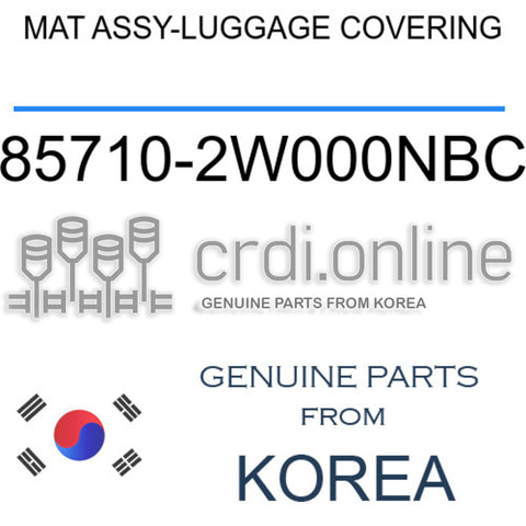 MAT ASSY-LUGGAGE COVERING [ORIGINAL] 85710-2W000NBC 857102W000NBC 85710 2W000NBC