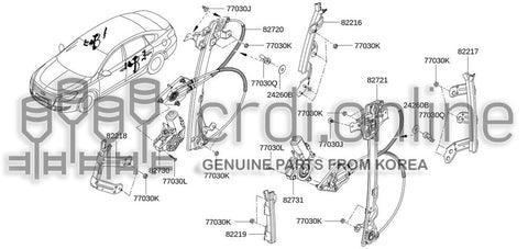 FRAME-ADD ONRH DOOR RR 82216-5462R 822165462R 82216 5462R