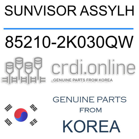 SUNVISOR ASSYLH [ORIGINAL] 85210-2K030QW 852102K030QW 85210 2K030QW