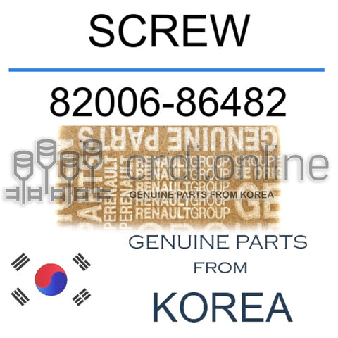 SCREW [ORIGINAL] 82006-86482 8200686482 82006 86482