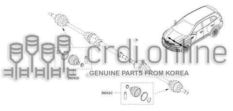REPAIR KIT-DUST BOOTOUTER LH 39241-2506R 392412506R 39241 2506R