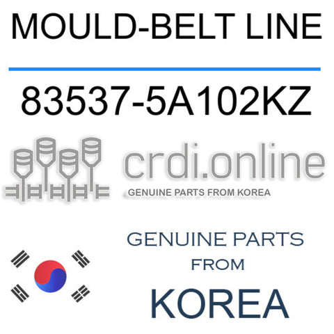 MOULD-BELT LINE [ORIGINAL] 83537-5A102KZ 835375A102KZ 83537 5A102KZ