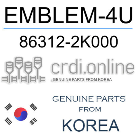 EMBLEM-4U 86312-2K000 863122K000 86312 2K000