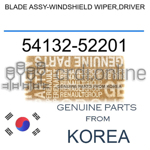 BLADE ASSY-WINDSHIELD WIPER,DRIVER [ORIGINAL] 54132-52201 5413252201 54132 52201