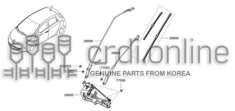 BLADE SET-WINDSHIELD WIPER 28890-9425R 288909425R 28890 9425R