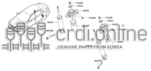 BRACKET ASSY-SHOCK ABSORBER MOUNTING 55240-0025R 552400025R 55240 0025R