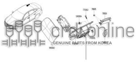 LOCK-FUEL FILL FLAP 78826-3341R 788263341R 78826 3341R