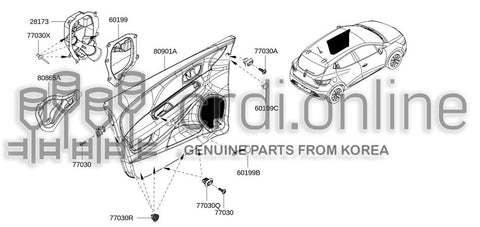 STRIP-FRONT DOOR SEALLH 80865-2341R 808652341R 80865 2341R