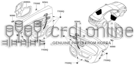 FINISHER ASSY-REAR DOORRH 829A0-5712R 829A05712R 829A0 5712R