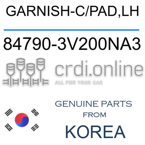 GARNISH-C/PAD,LH [ORIGINAL] 84790-3V200NA3 847903V200NA3 84790 3V200NA3
