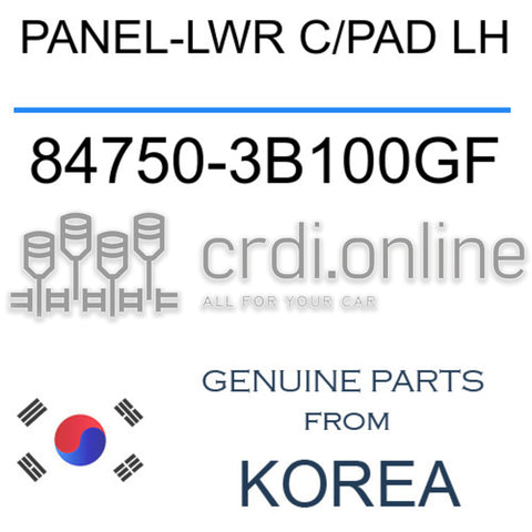 PANEL-LWR C/PAD LH [ORIGINAL] 84750-3B100GF 847503B100GF 84750 3B100GF