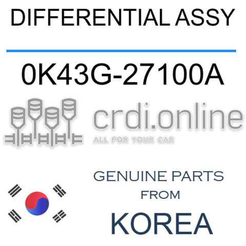 DIFFERENTIAL ASSY [ORIGINAL] 0K43G-27100A 0K43G27100A 0K43G 27100A