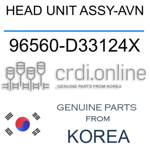 HEAD UNIT ASSY-AVN [ORIGINAL] 96560-D33124X 96560D33124X 96560 D33124X